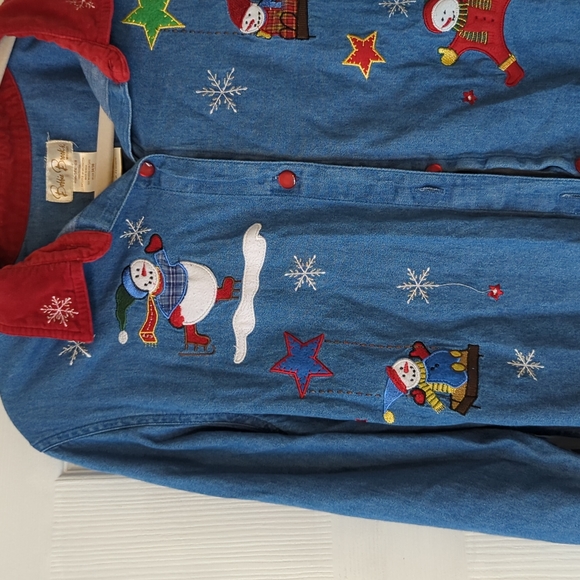 Tops Vintage Christmas Button Up Shirt Poshmark